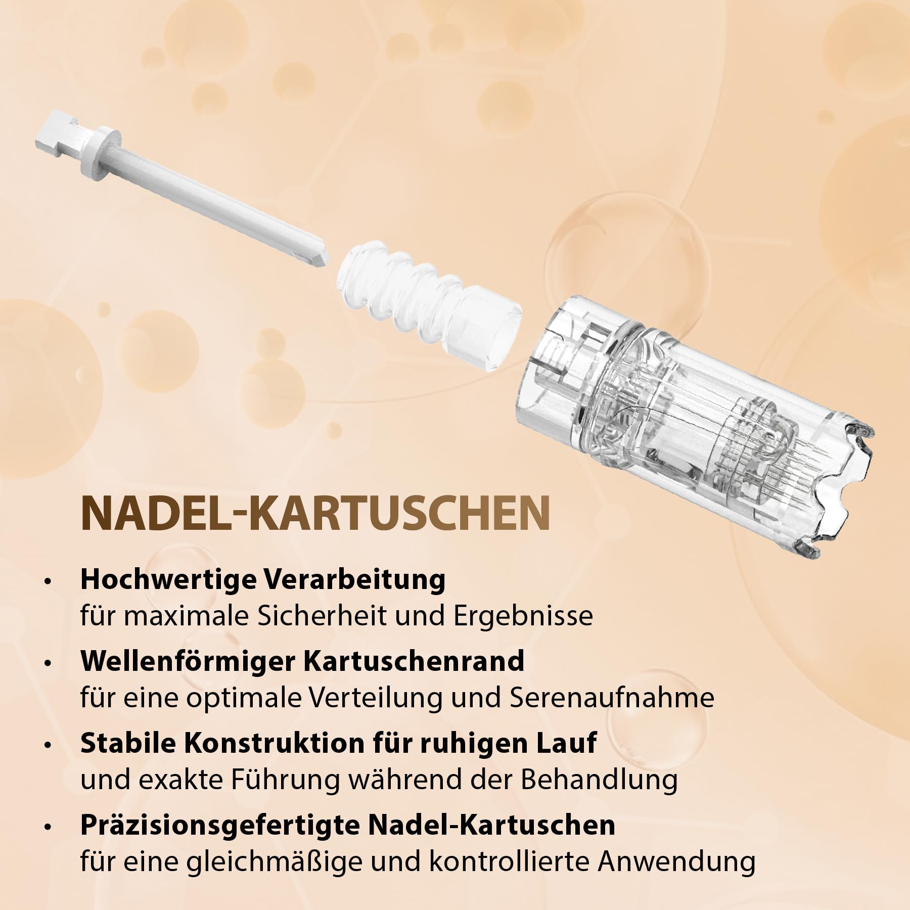 P-Beauty Ersatz Nadeln Patronen mit Bajonettverschluss 36 Pin 50 Stück - Ersatznadeln Dermapen kompatibel mit A6 A10 M5 M7 N2 Geräten - Microneedling Pen, Derma Pen für großflächige Anwendungen