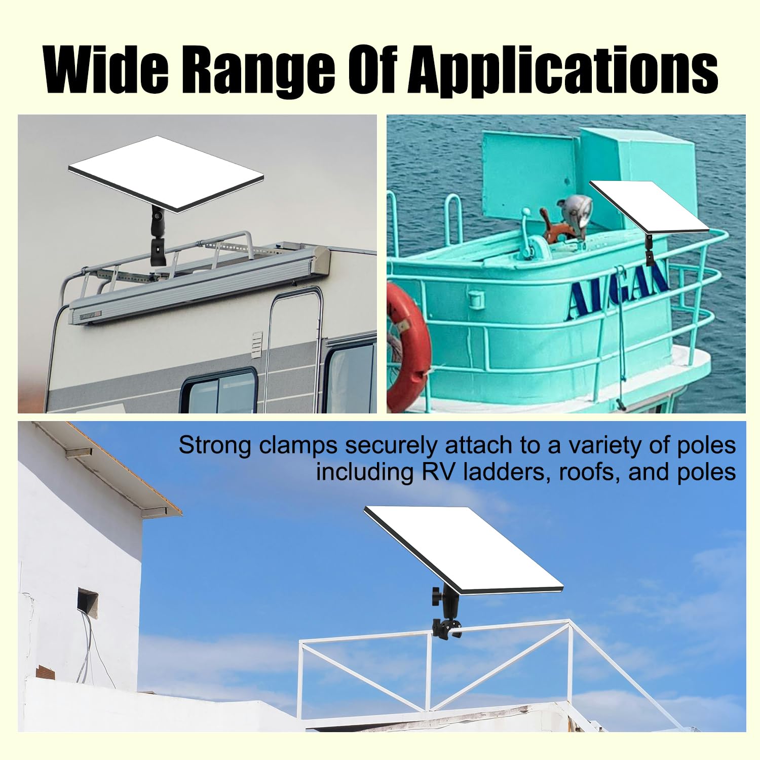 compatible avec Starlink Mini Poteau Fixation RV Ladder Mount Roof Rack 1/4 Adaptateur Tube Original Réglable pour Support Poteau sur Voiture RV Ladder Yacht(pour Modèle : SPX-04171000-515)