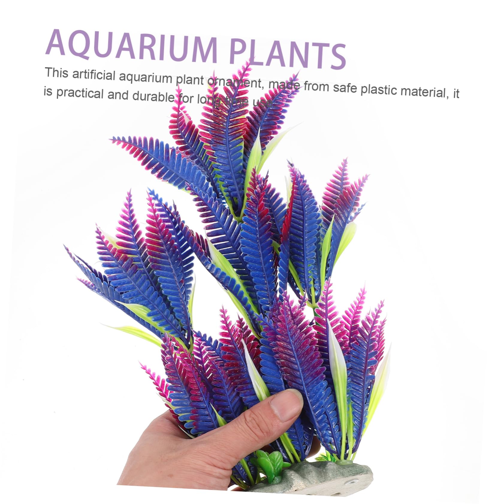 Sosoport Lot De 5 Plantes Aquatiques Pour Aménagement Paysager D'Aquarium Grandes Plantes D'Aquarium Gazon Artificiel Pour Aquarium Faux Poissons Herbe Aquatique Décorative