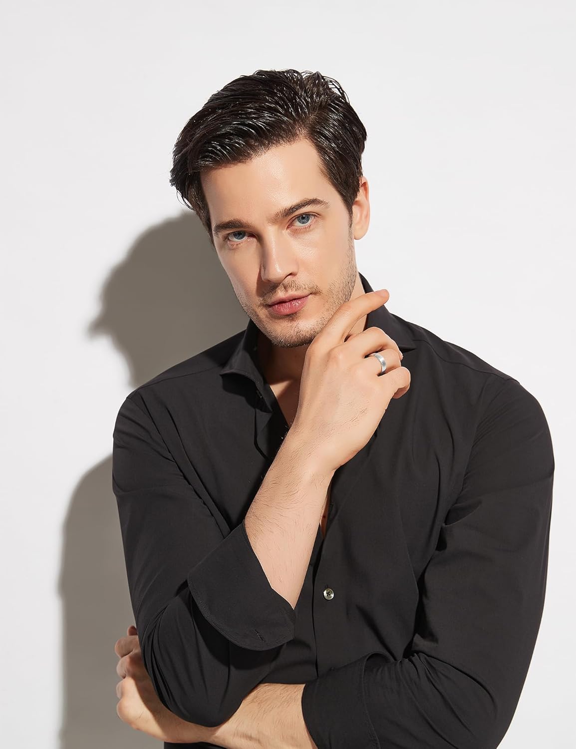 Greenpod 6mm Tungsten Wedding Rings Band for Men Women Silver/Black Two Tone Engagement Rings Comfort Fit Size 6-13 - Image 4