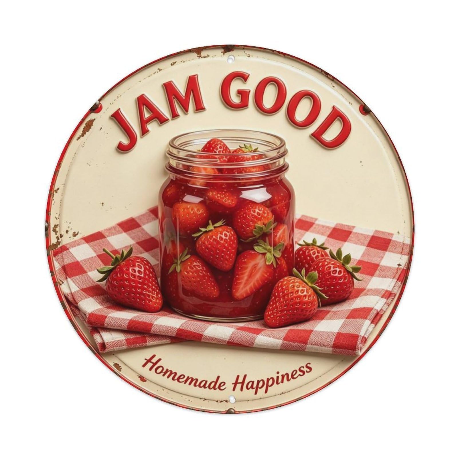 Homemade Happiness Metal Tin Sign Plaque