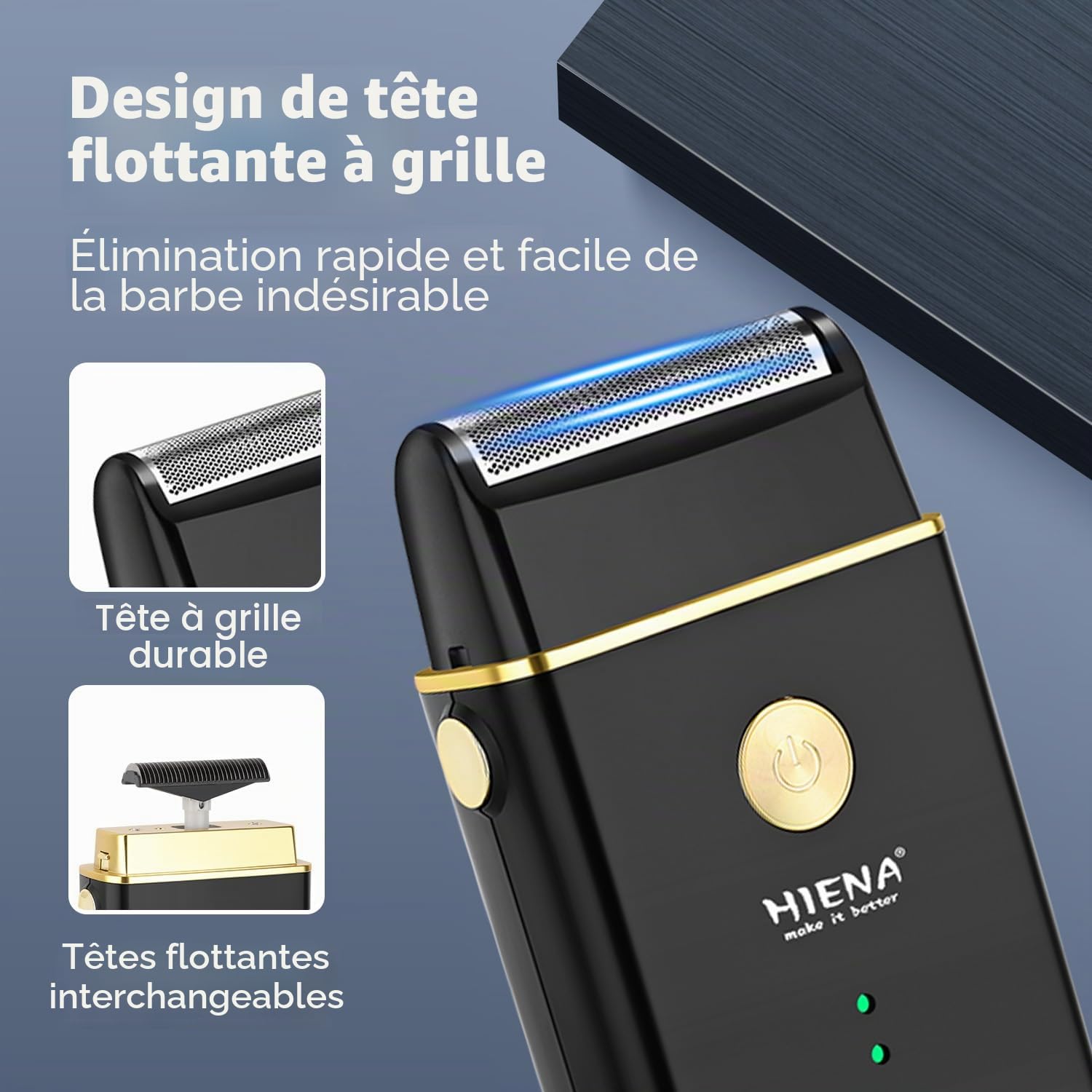 HIENA PRO Tondeuse à cheveux pour homme, sans fil, tondeuse à barbe, rasoir à lames, tondeuse à nez, kit complet de rasage et de coupe de cheveux électrique