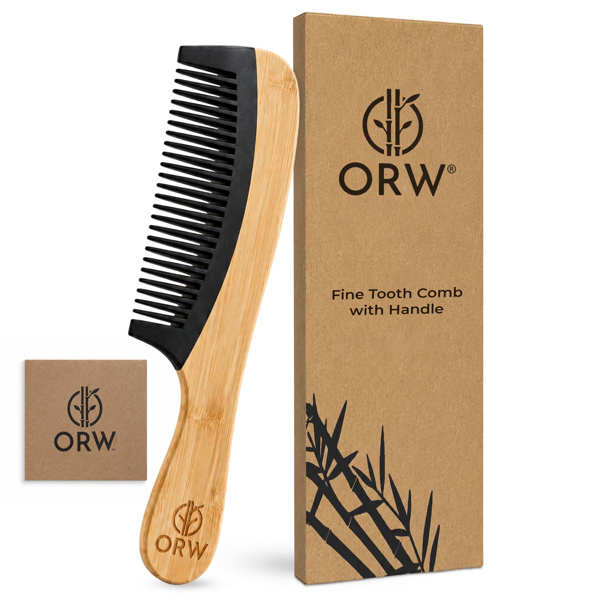 ORW Fine Tooth Comb for Styling & Grooming, Dry & Wet Fine Hair