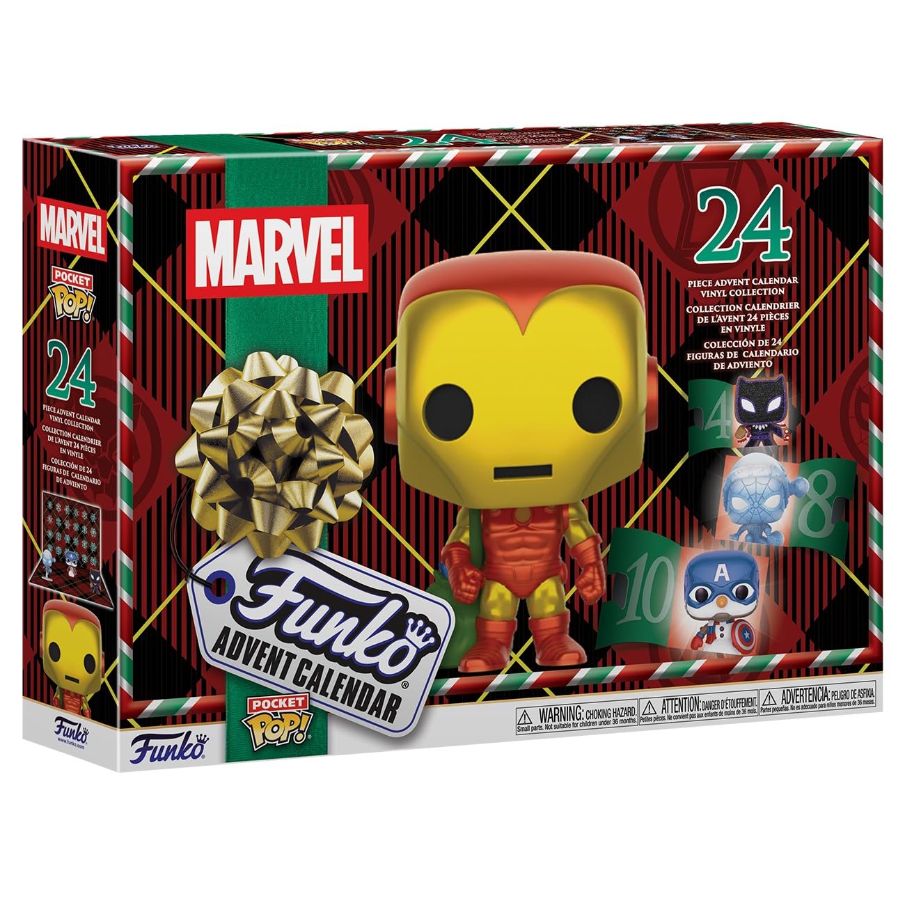 Funko Pop! Pocket Pop Countdown Calendar: Marvel - 24 Days of Surprises - Collectible Vinyl Mini Figures - Mystery Box - Gift Idea - Holiday Present for Kids - Christmas or Birthday Countdown