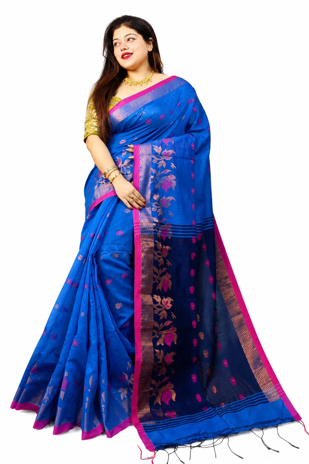 MA MUKTAKESHI SAREE HOUSE Very Soft comfortable Handloom Cotton Silk saree.-image-46
