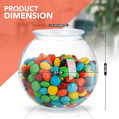 Miniatura 4 de Tazones de pescado para bebidas, paquete de 6, 16 onzas, pequeños cuencos de hiedra de plástico sin BPA para manualidades, mini cuencos de pescado