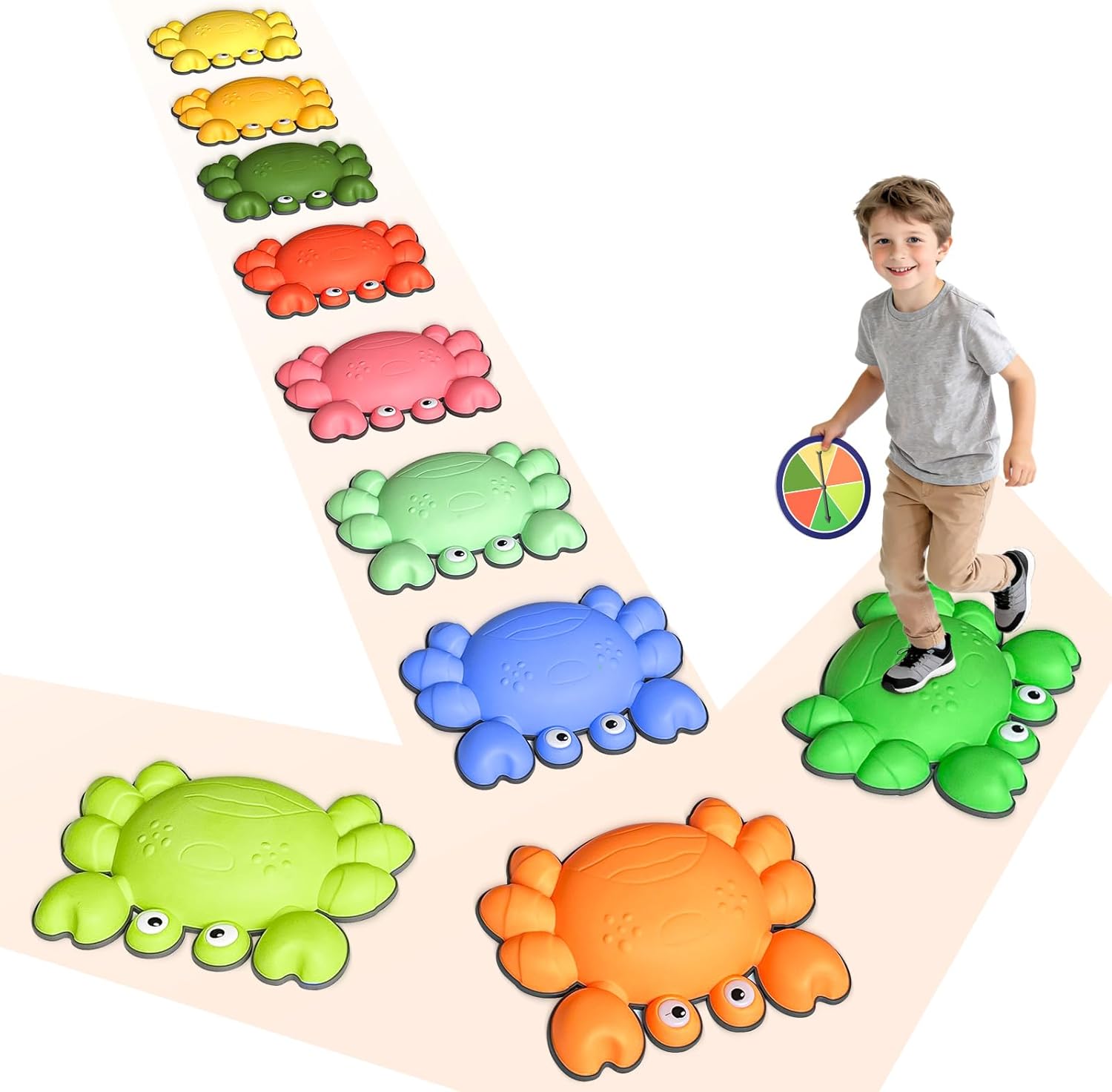 TOPNEW Crab Stepping Stones for Kids, 12PCS