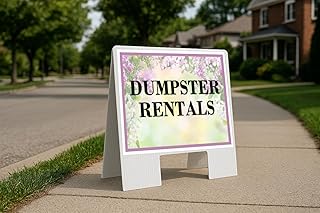 Dumpster Rentals Spring Flowers Purple Lilac A-Frame Double Sided 23x23 in. sign
