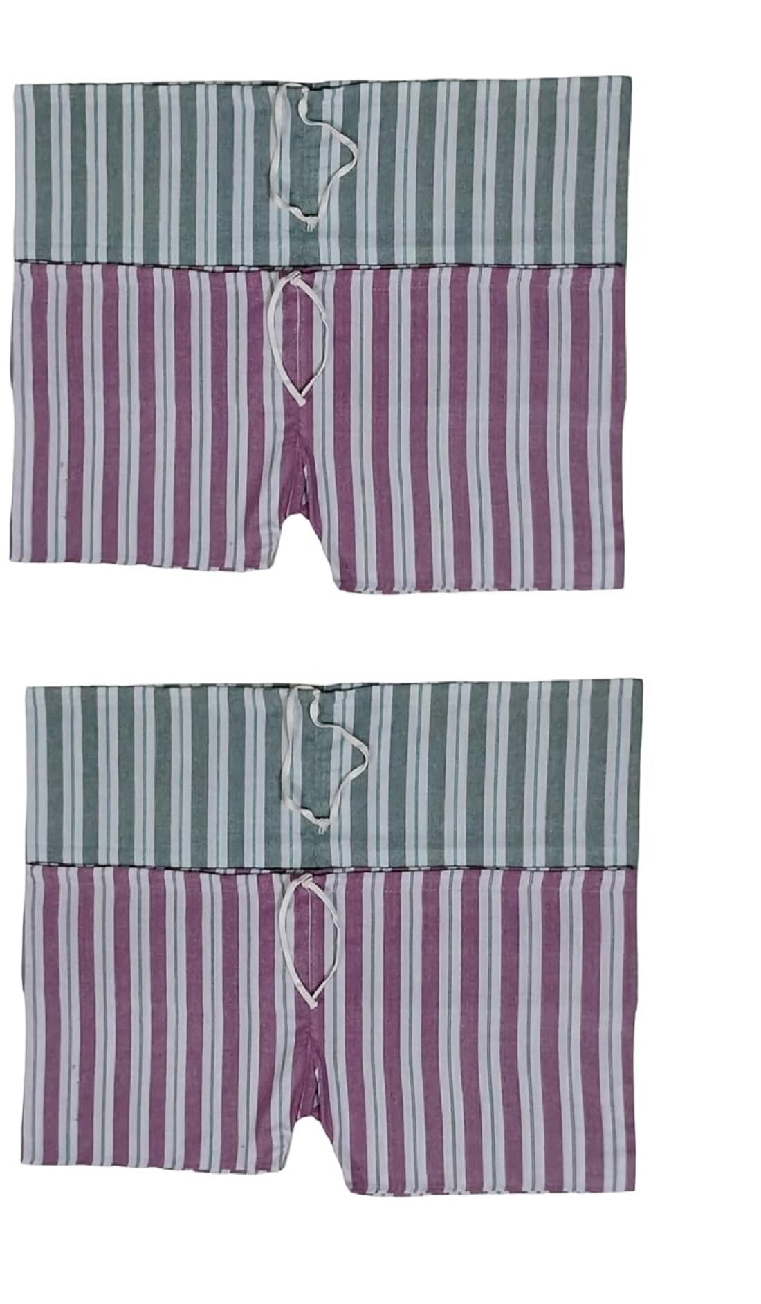 hivata Men's Cotton Khaadi Underwear Kaccha String Patte Wala Underwear Patte wala Kaccha Traditional Lattha, Janghiya, Patta Patti Kachha, Nade vala Nekar in Multi Color (Free Size) (Pack of 4pc)-picture-12
