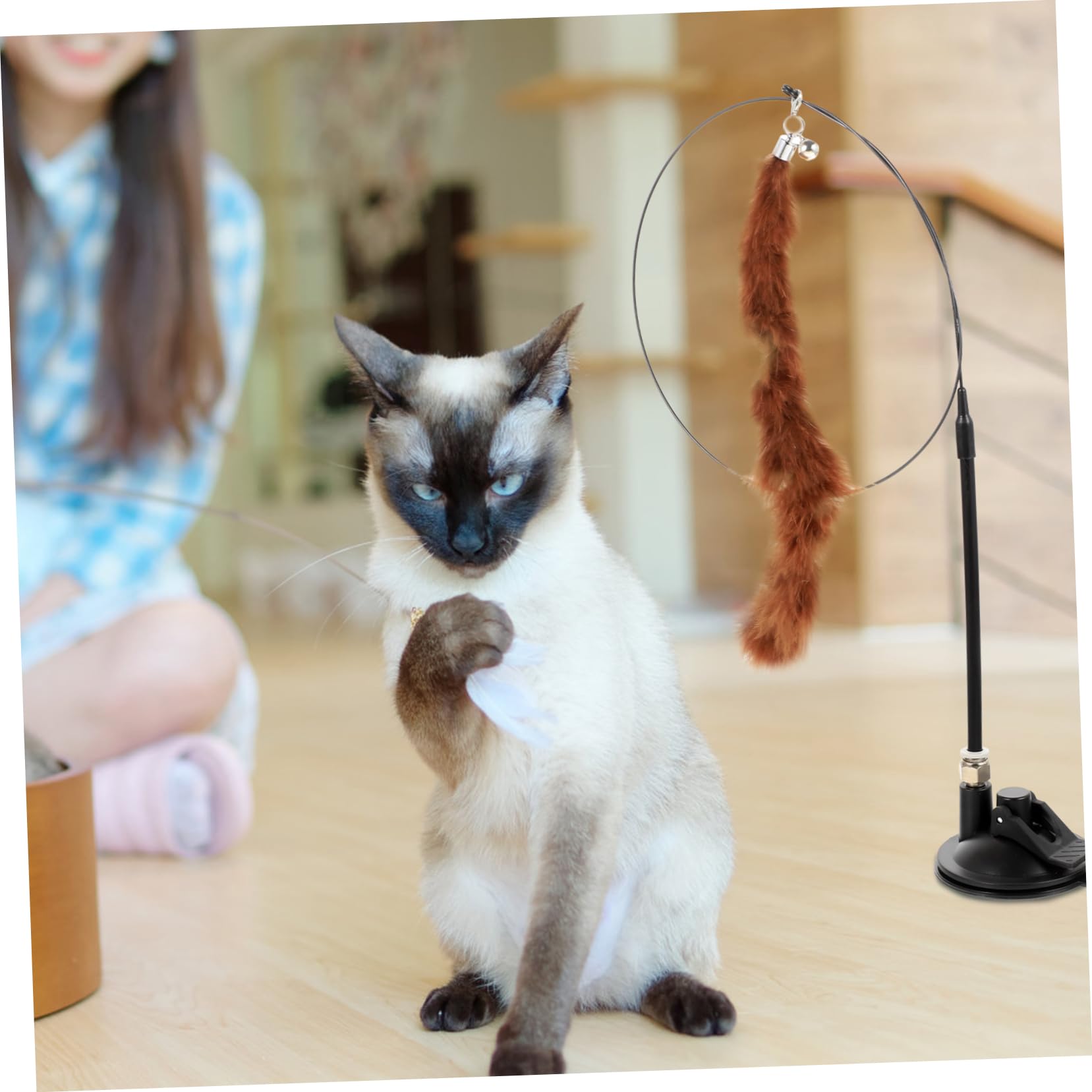 DOITOOL 24piezas Varita Teaser De para Gatos Interactivo De Ventosa Juguete para Aliviar Estrés y Fomentar Ejercicio Mascotas