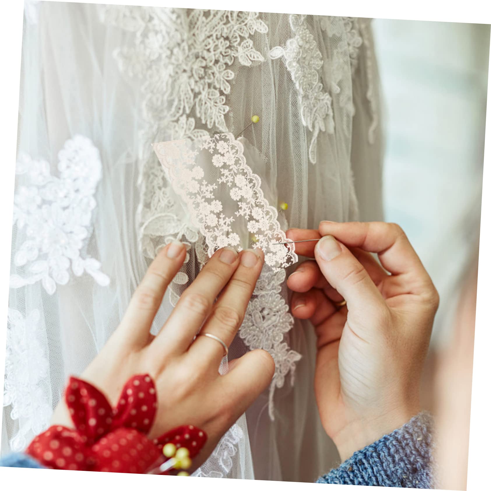 Tofficu 5rollos Encaje Floral De Para Boda y Ribete De Para Vestidos y Manualidades Material De Costura Sin Elasticidad