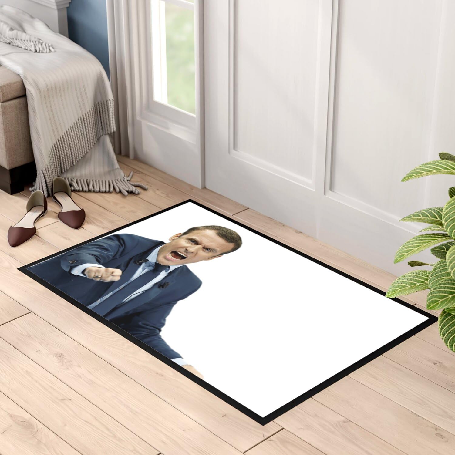 Fabulous Paillasson Macron en Colere President France Humour Meme - Dimensions: 75x50cm