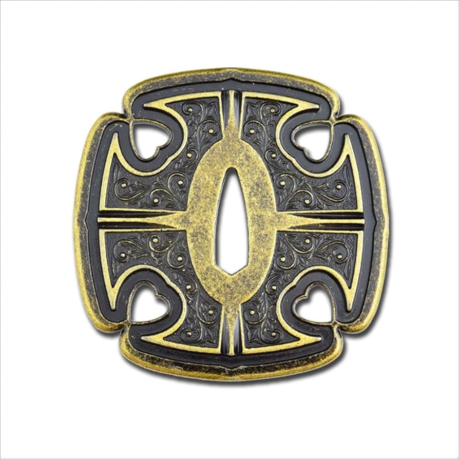 鍔(つば) 円形 切り抜き模様 約7.5cm 鍔(つば) 形 切り抜き模様 鍔(つば) 円形 切り抜き模様 約7.5cm 鍔(つば) 形 切り抜き模様