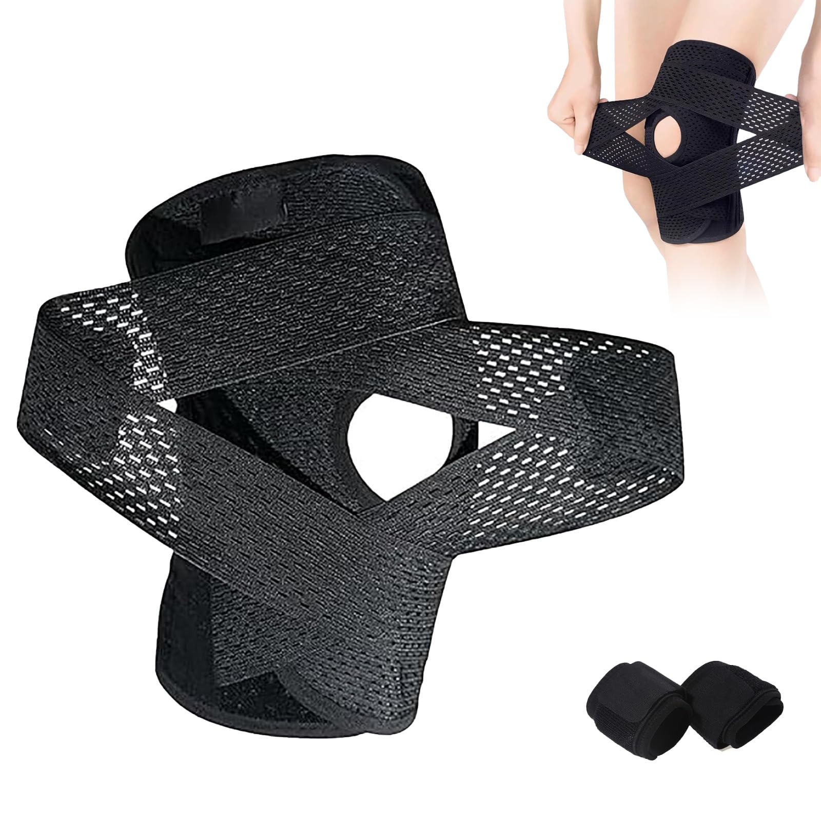 Bareform Knee Brace, Bareform Meniscus Knee Brace with Side Stabilizers, Non-Slip