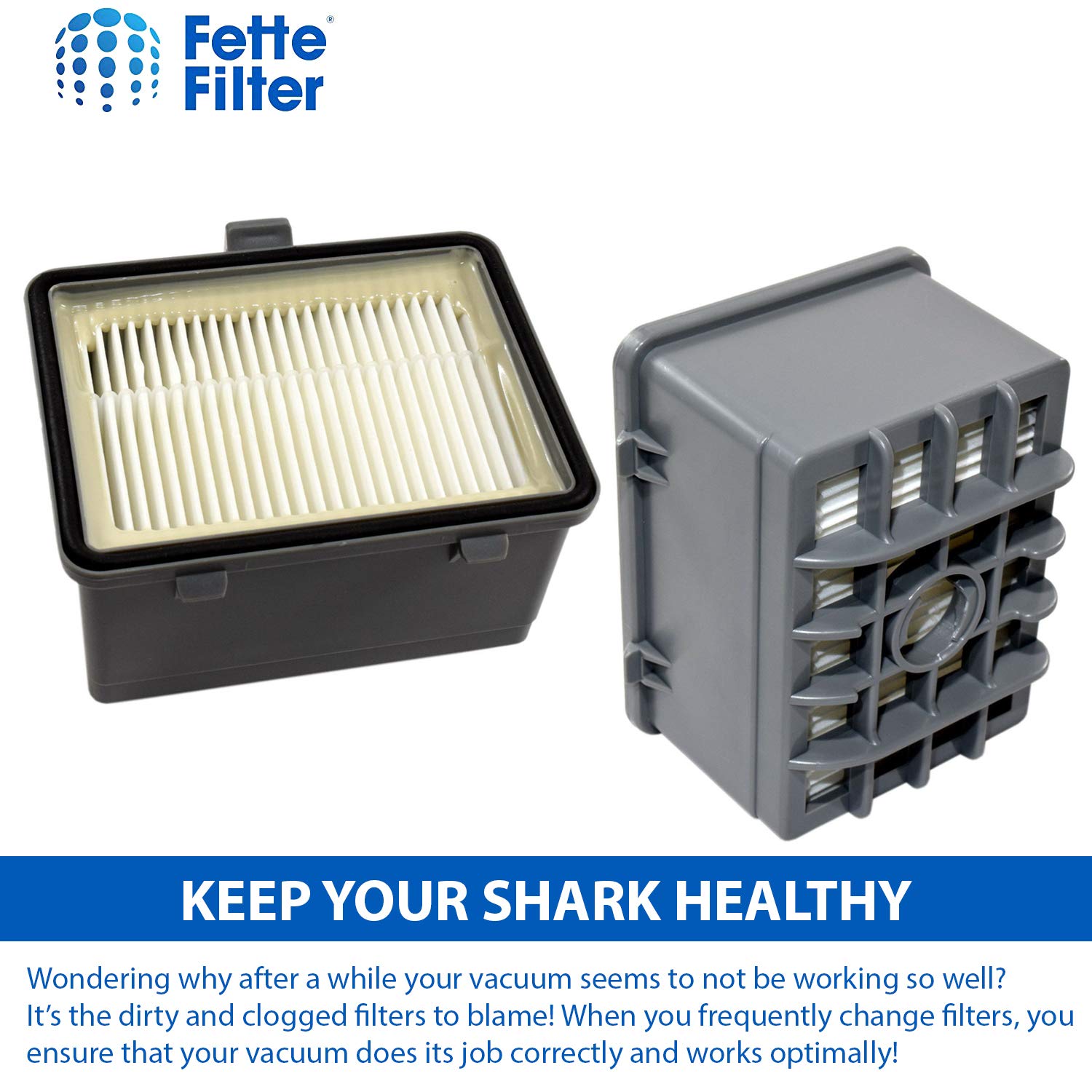 Fette Filter – Vakuumfilter Set kompatibel mit Shark Rotator NV450 NV451 Rocket NV472 NV480 NV481 NV482 NV484 Professional Upright # XHF480 & XHF450 (Höhe 7 cm) XFF450 2 HEPA + 4 Schaumstoff-Sets