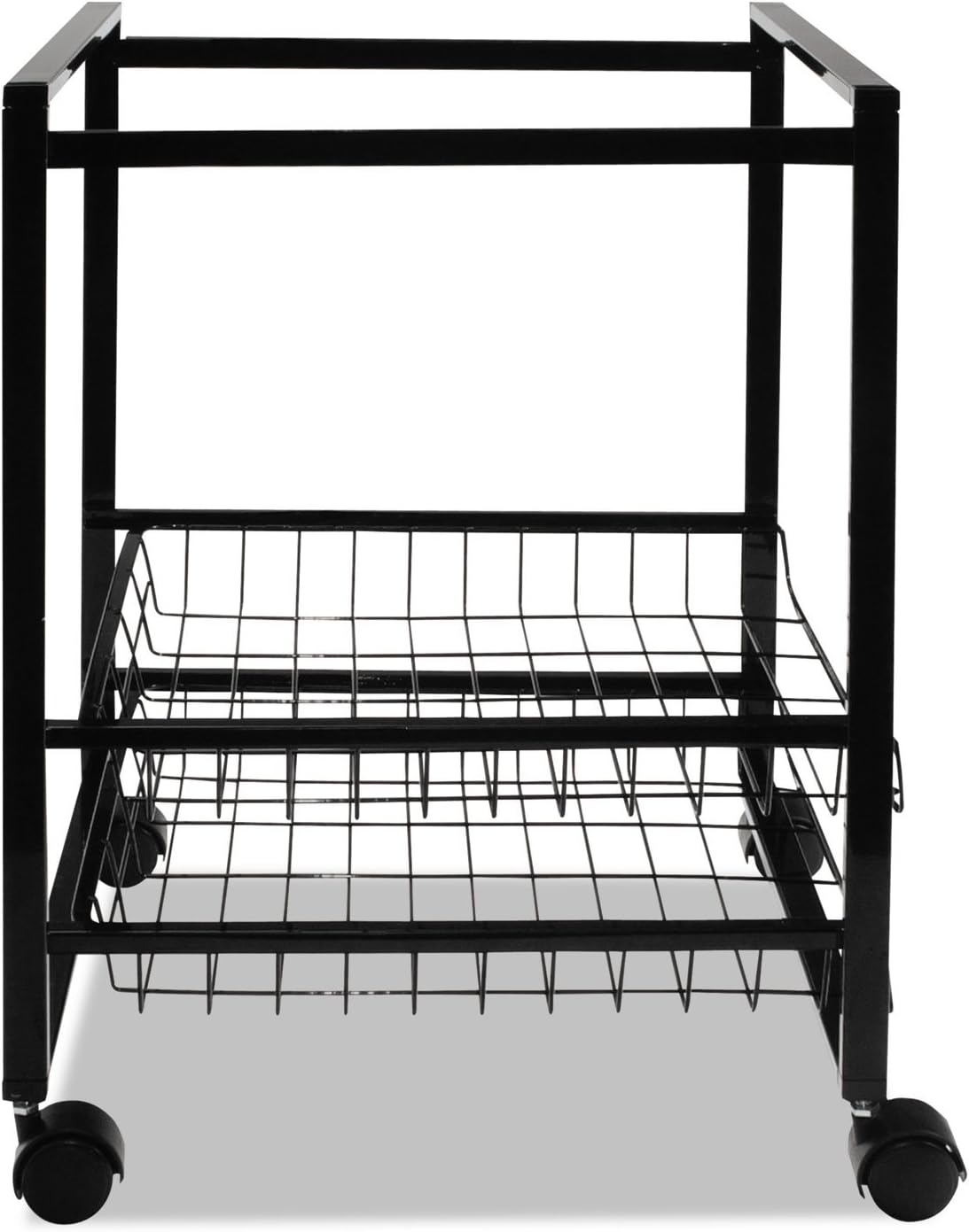 ADVANTUS 34075 Mobile File Cart w/Sliding Baskets, 15w x 12-7/8d x 20-7/8h, Black