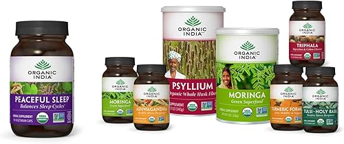 Miniatura 8 de Organic India Suplemento de hierbas Peaceful Sleep Apoya los ciclos de sueño, vegano, sin gluten, certificado orgánico USDA, sin OMG, apoya la