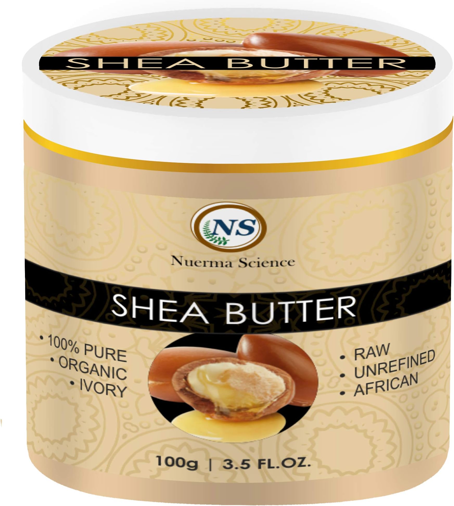 Nuerma ScienceAfrican 100% Pure Organic Shea Butter- 100 gm