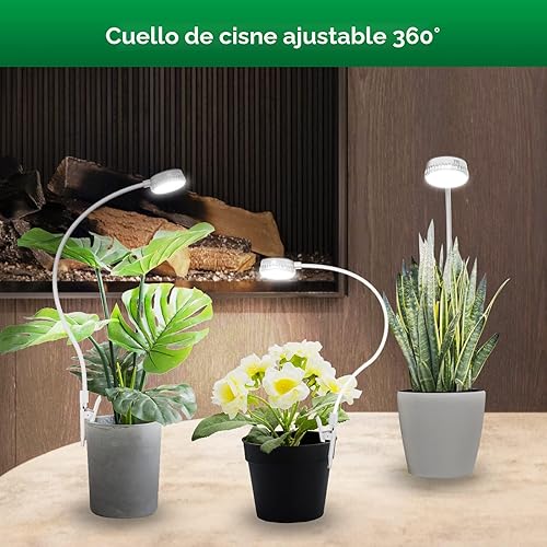 Miniatura 7 de SANSI Luces de Cultivo para Plantas de Interior, Luces de Plantas LED con Pinza para Cultivo en Interiores, Espectro Completo, Lámpara de Plantas