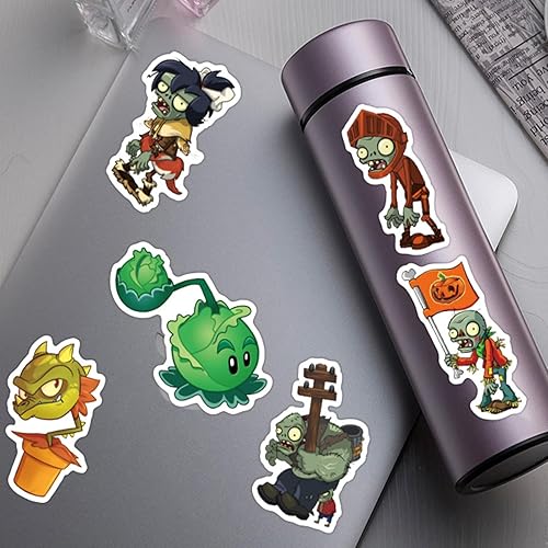 Dyharnsty 120PCS Plants and Zombies Stickers for Kids,Waterproof Vinyl Stickers for Water Bottles Laptop,Cute Classroom Supplies,Best Prizes for Kids