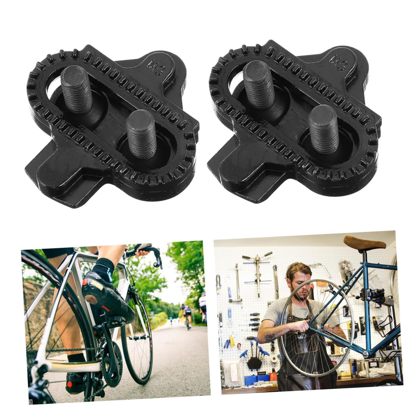 BESPORTBLE 3paia Tacchette Per Bici Da Montagna Autolock Multi-direzionale Sostituzione Per Pedali Alta Affidabilità e Stabilità