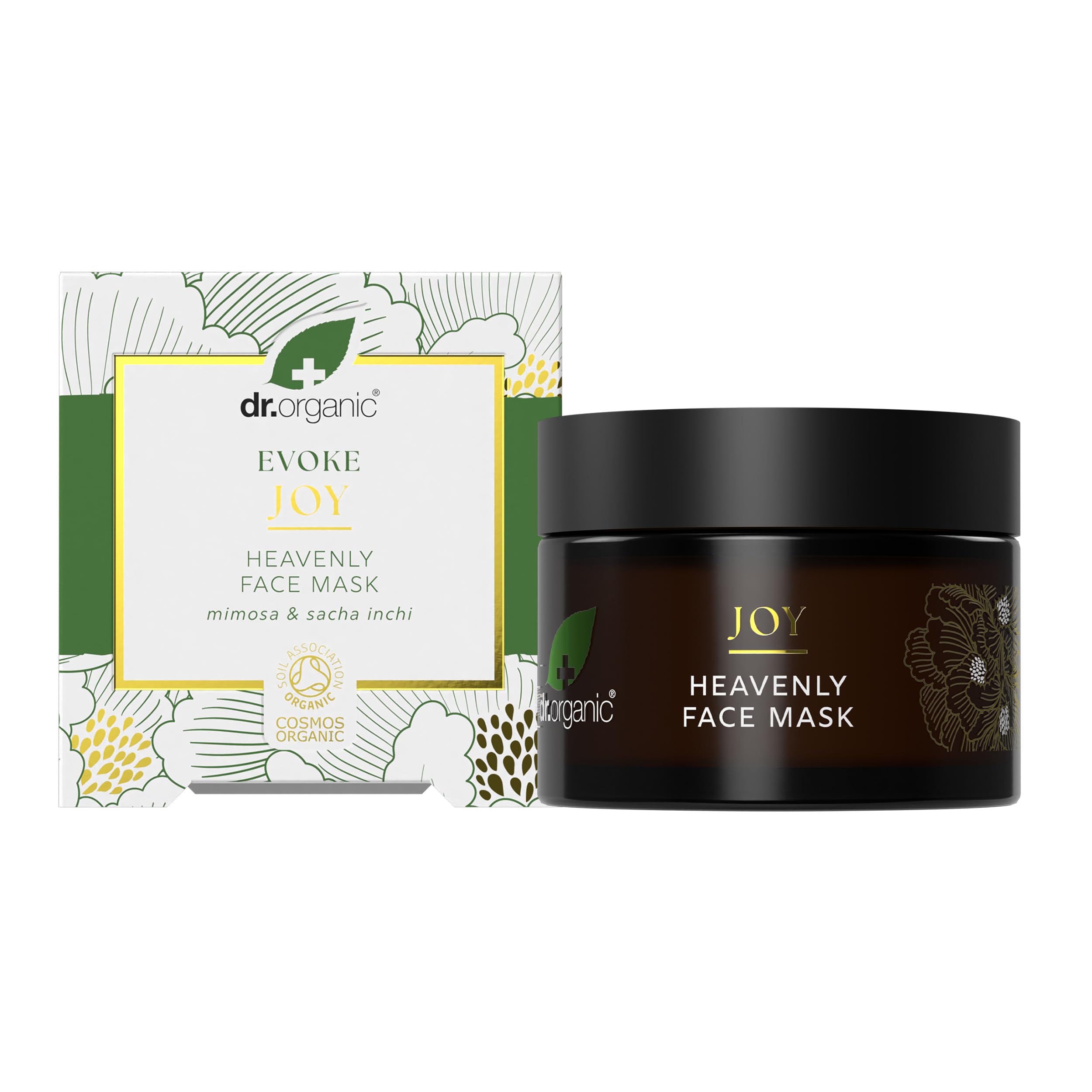 Sponsored Ad – Dr Organic Evoke Joy Heavenly Face Mask, Hyrdating, Glowing Complexion, Rich in Antioxidants, with Mimosa & Sacha Inchi, Certified Organic, 50ml