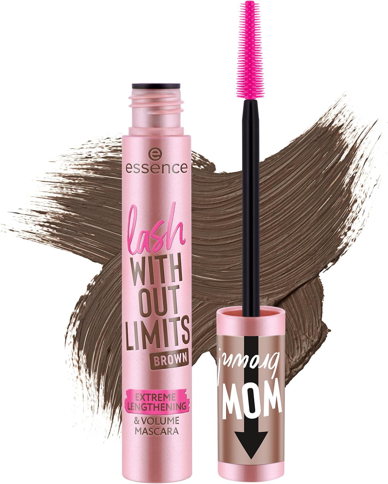 essence lash WITHOUT LIMITS BROWN EXTREME LENGTHENING & VOLUME MASCARA, longlasting, volumizing, lengthening (13ml)
