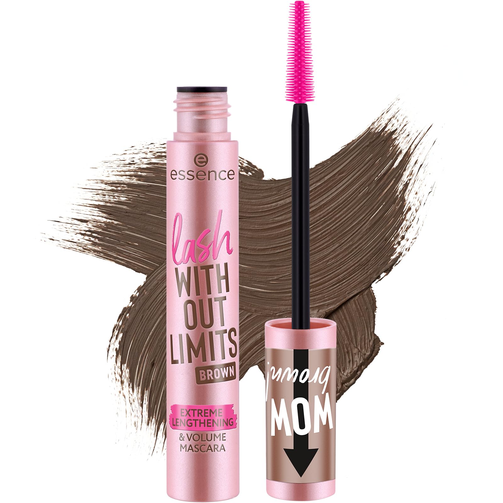 essence lash WITHOUT LIMITS BROWN EXTREME LENGTHENING & VOLUME MASCARA, longlasting, volumizing, lengthening (13ml)