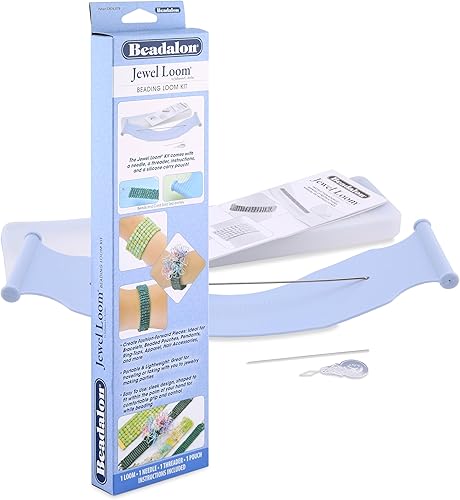 Beadalon kit para telar de abalorio: telar, agujas, enhebrador, estuche