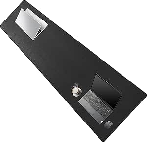 Cacoy HUGE PU Leather Desk Mat - 78.8x39.4 Inch Waterproof Office Desk Protector & Mouse Pad