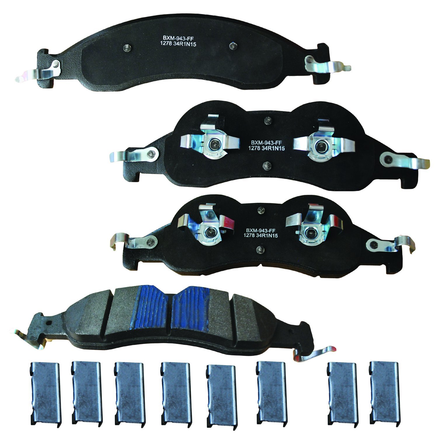 Bendix Premium SBM1278 Semi-Metallic Front Brake Pads for Ford Expedition 2009-2007, Lincoln Navigator 2009-2007