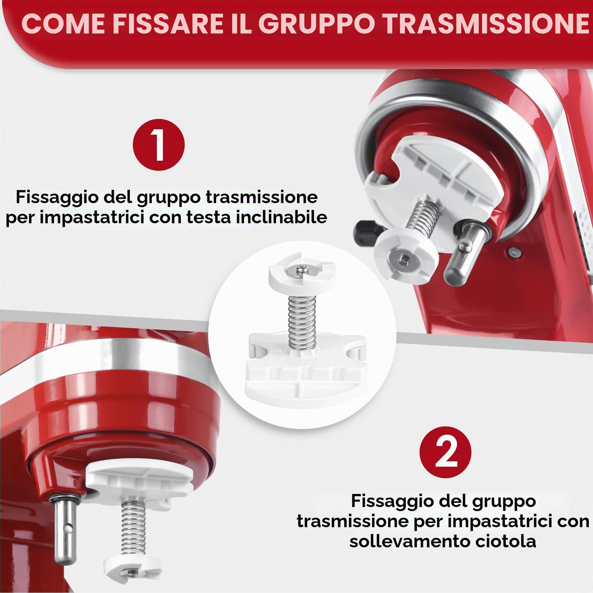 kitchenaid - Accessorio per macchina per gelato adatto per mixer da 4,5/5 QT e 6QT, gelato congelato e sorbetto, 2 litri, bianco (Machine/mixer non incluso)