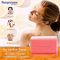 Vista 5 de Neoprosone, Jabón iluminador de la piel 7 oz / 200 g Barra exfoliante y limpiadora, ayuda a reducir manchas en: rodillas, codos, cara, áreas