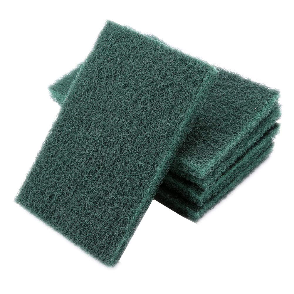 ZAWELIYO Industrial Abrasive Finishing Pads, 5pcs Professional Scourer Scouring Pad for Cleaning, Ideal for Dishes and Appliances (Green)