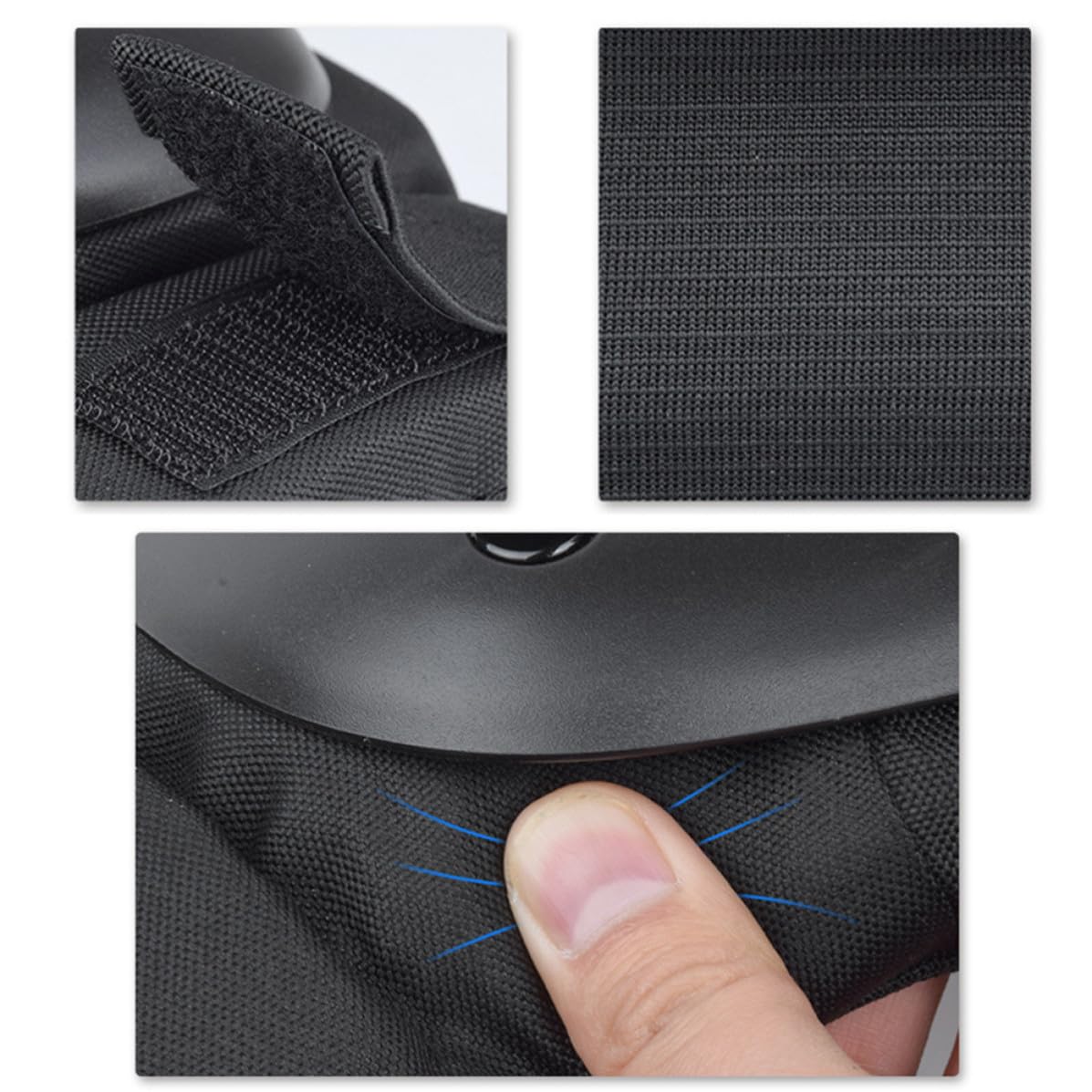 Toyvian Breathable Elastic Knee and Elbow Pads for Protective Gear with High Hardness Shell and Adjustable Straps, Comfortable Sponge Material for Outdoor Sports like Skateboard and Bike
