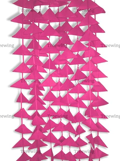 Treewing 10Pcs Decorative Triangle Net Cloth Garlands 4ft. Hanging for Mehndi, Haldi, Wedding, Party Décor/Backdrops, Home...