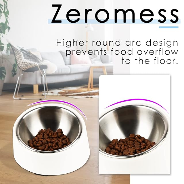 Foto 5 de 8 de Super Design - Comedero con ángulo de inclinación de 15 Grados para Perros y Gatos. Comedero para Mascotas…