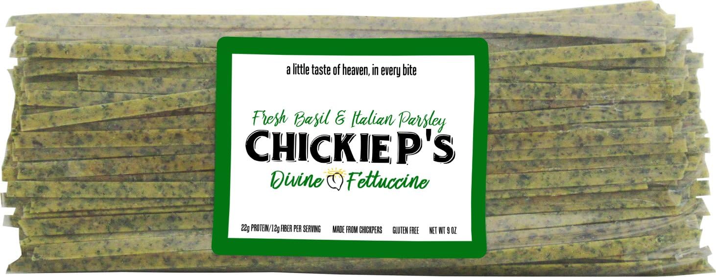 Chickie P's - Fresh Gluten Free Chickpea Pasta with Basil & Italian Parsley - 9 ounces