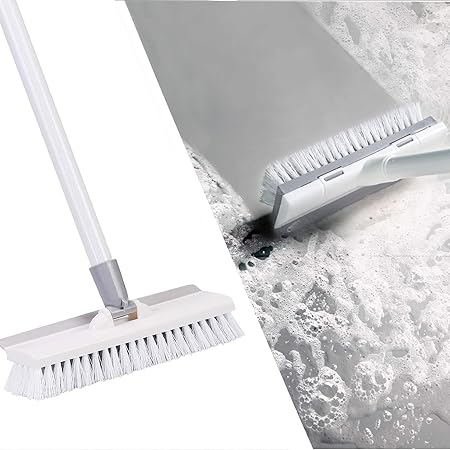 Amazon Cleanhome 浴室掃除用ブラシ デッキブラシ タイルブラシ 掃除用品 風呂掃除 ベランダ 玄関 床 庭園にも適用 ホワイト デッキブラシ オンライン通販