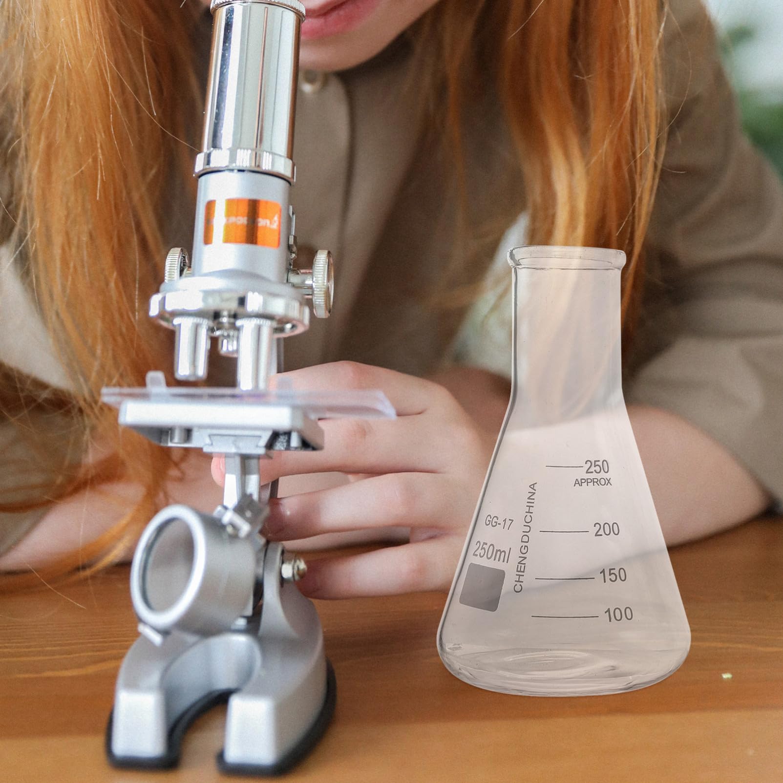 Cabilock 9 Szt. Częściowy Laboratoryjny z Miarką Zlewką i Kolbą Stożkową z Wysokiej Jakości Szkła Odpornego Wysoką Temperaturę i Działanie Chemikaliów Idealny Do Precyzyjnych Pomiarów i