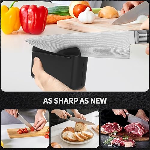 Miniatura 7 de Afilador de cuchillos, afilador de cuchillos eléctrico profesional para uso doméstico, te ayuda a afilar rápidamente cuchillos con cuchillas de