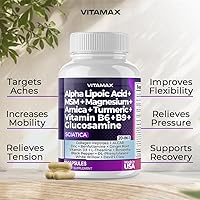 Vista 3 de Sciatica Nerve Health Support – Cápsulas de suplemento para el nervio ciático con ácido fólico, PEA, glucosamina, MSM, complejo de vitamina B, ácido