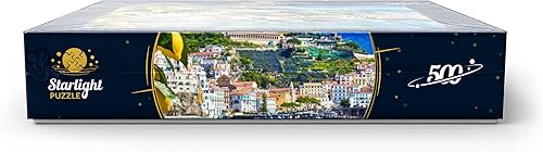 Miniatura 7 de Vista panorámica de la hermosa Amalfi en colinas que conducen a la costa, Campania, Italia - Rompecabezas premium de 500 piezas para adultos
