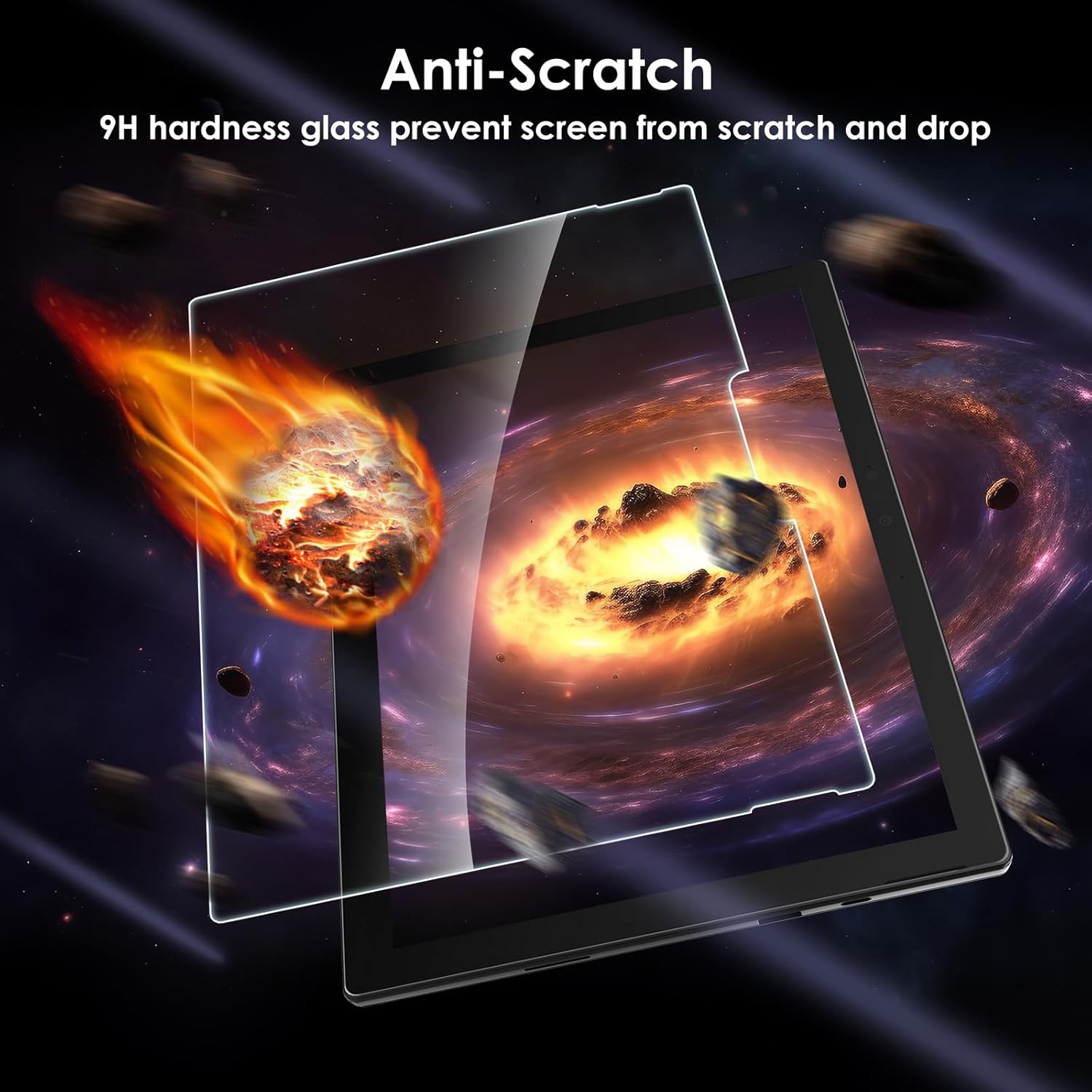 2-Pack Screen Protector Compatible with Microsoft Surface Pro 7 Plus/Pro 7/ Pro 6/ Pro 5/ Pro 4 12.3, Tempered Glass Clear Film, Anti-Scratch, 9H Hardness, Easy Installation, 91MSSP7P-2T