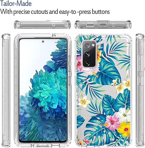 Miniatura 5 de Funda para Galaxy S20 FE 5G de 6.5 pulgadas, para Samsung S20 FE Funda transparente para niñas, TPU 360 cuerpo completo a prueba de golpes híbrido
