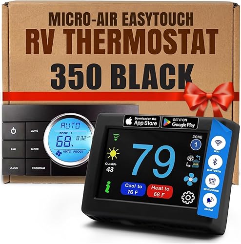 Vista 75 de MICRO-AIR - Termostato digital EasyTouch con WiFi o Bluetooth, programable y confiable, termostato Dometic para autocaravana, exteriores