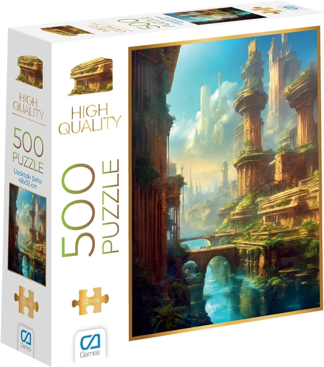 CA Games Uzaktaki Şehir 500 Parça 2,2mm Kalınlık 33x48cm Profesyonel Hobi Puzzle Yapboz Serisi