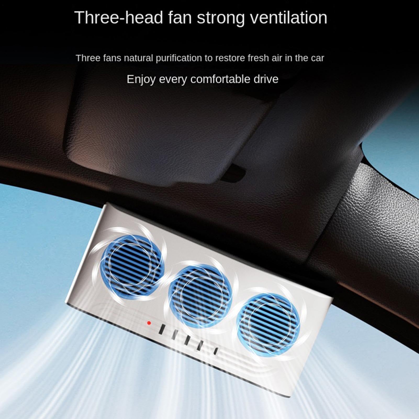 Ventola Solare per Auto,3 Uscite a Energia Solare Radiatore di Ventilazione - Estrattore d'Aria per Finestrino - per Furgone SUV Camper Pickup Lungo Tragitto Viaggio Quotidiano