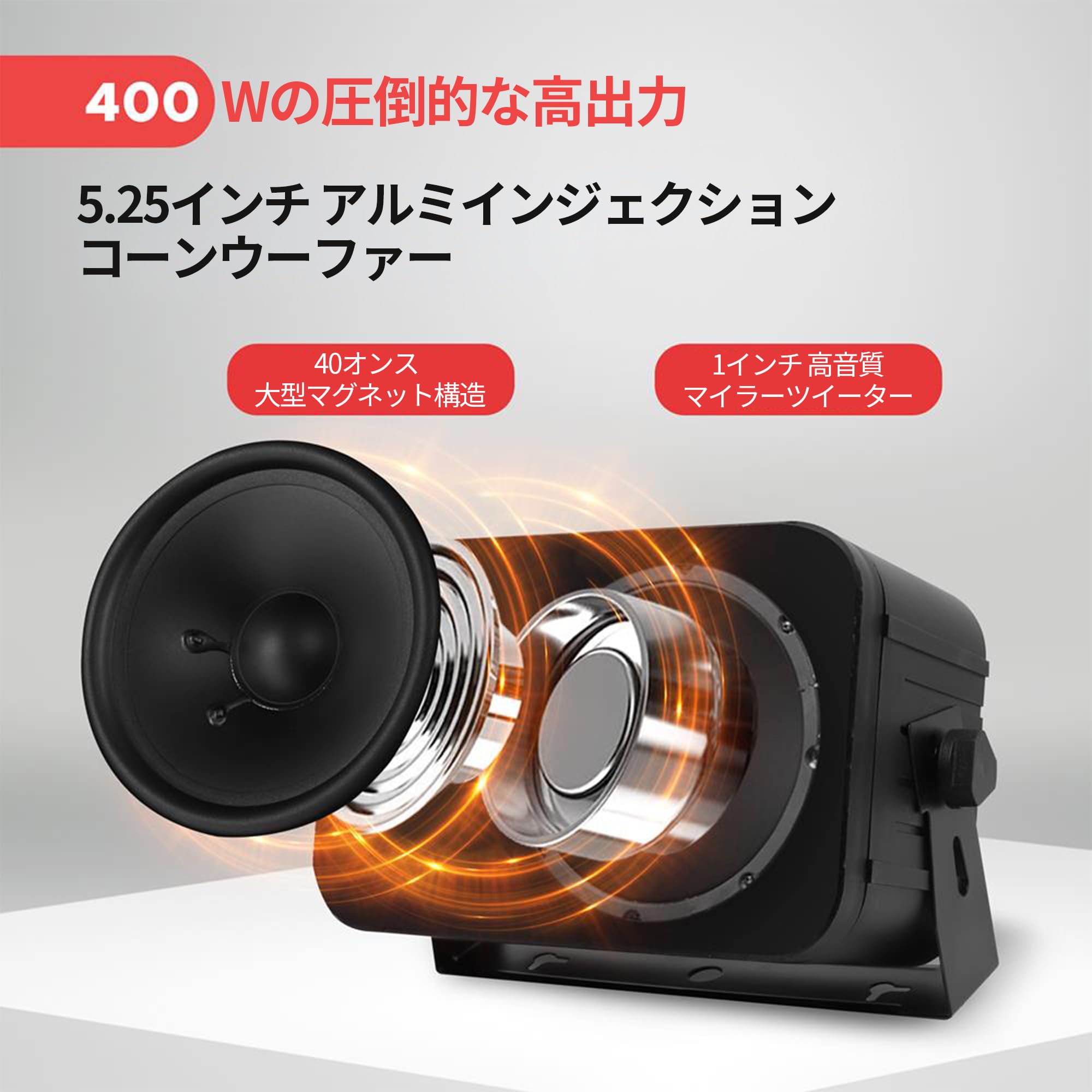 Amazon | Pyle 壁掛けスピーカー 防水 屋外 スピーカー 5.25インチ