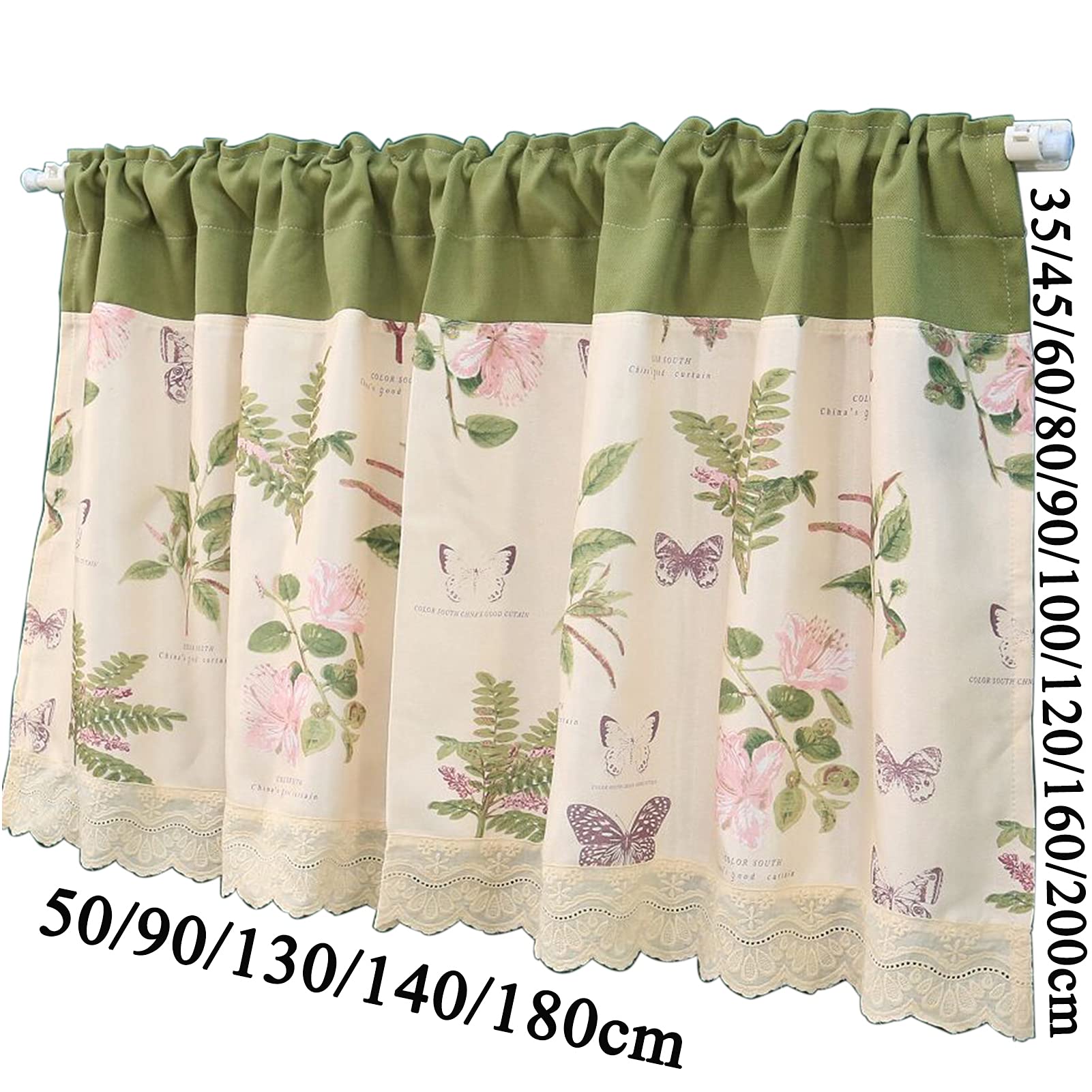 Tenda Cucina Country In Cotone E Lino - Cortina Corta Per Finestre Bagno/Soggiorno | Stile Rustico - Foto 5